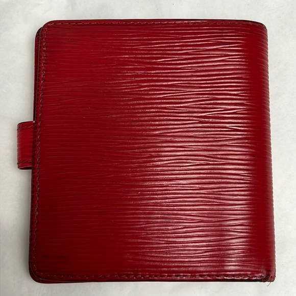 Auth. Louis Vuitton Epi Leather Porte Billes Compact Red Wallet Vintage France - Picture 4 of 17
